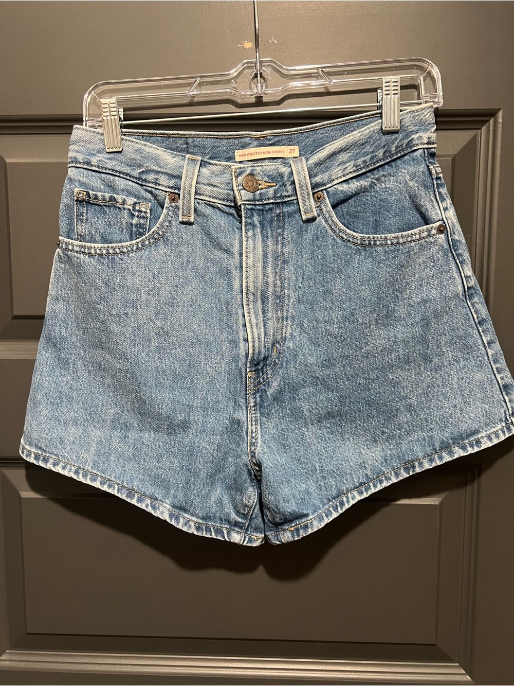 Levi High-Rise Light Blue Denim Shorts